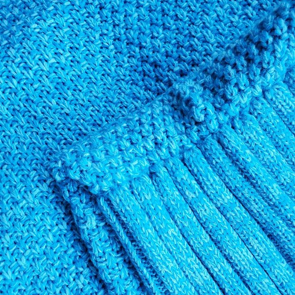 Adult Kids Girls Teal Mermaid Tail Crochet Sofa Blanket Soft Comfy Warm Wearable - Picture 8 of 11